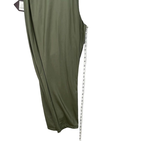 Ava & Viv Womens Sz 4X Plus Green Faux Leather Legging Pull On Pants Stretch NWT - Picture 9 of 11